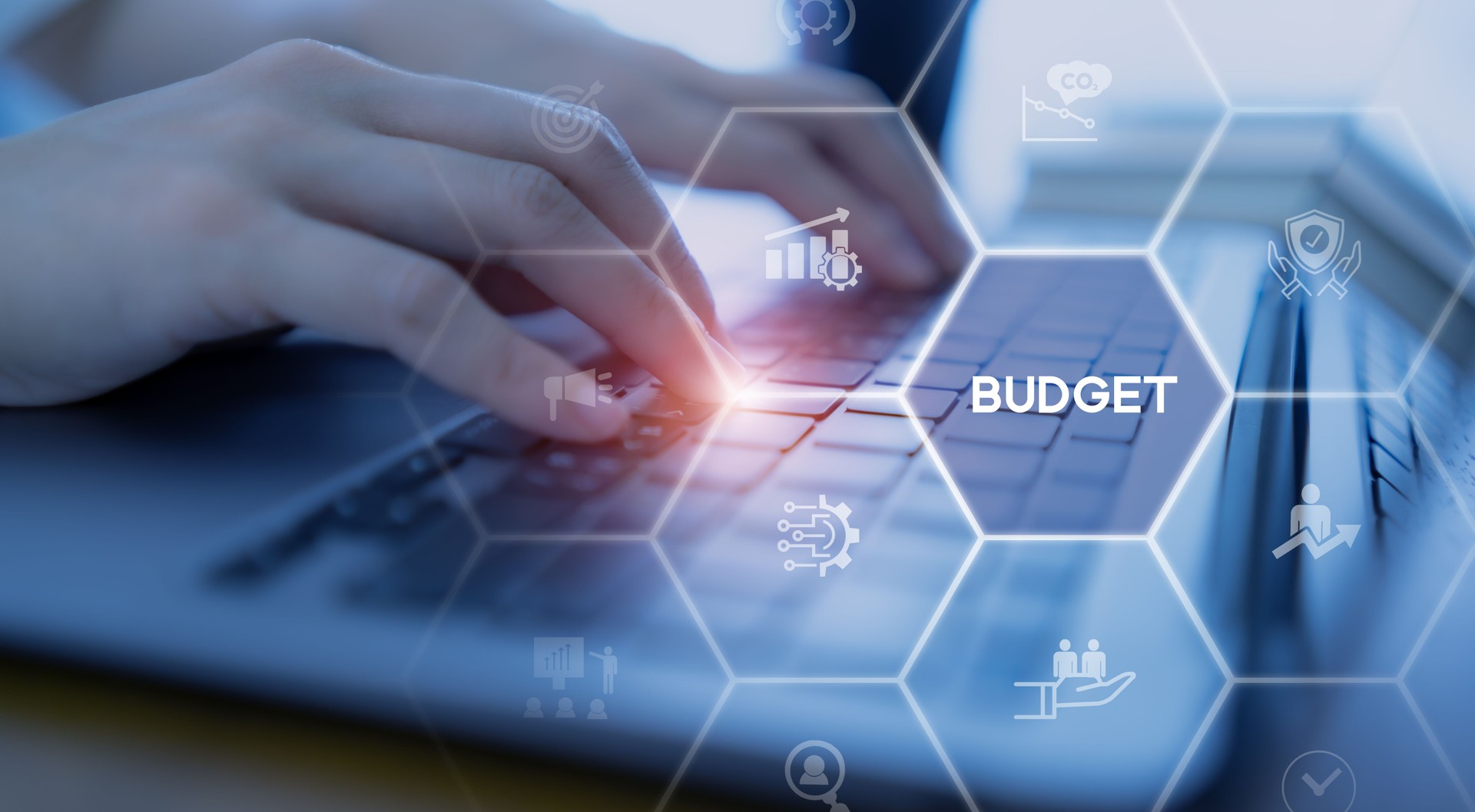 Budget planning and management concept. Company budget allocation for business or project management. Effective and smart budgeting. Plan, review, approve, allocate, analyze and optimize budgets.